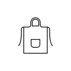 apron line illustration icon on white background