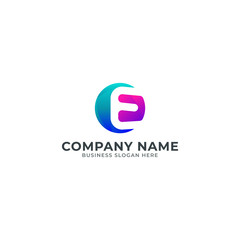 Fototapeta premium E safe modern abstract logo design template | E logo design template