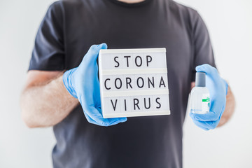 Stop coronavirus concept