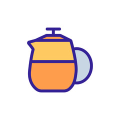 tea spill kettle icon vector. tea spill kettle sign. color symbol illustration