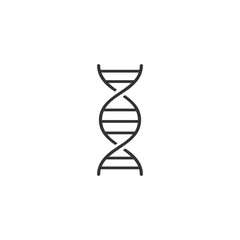 DNA line icon. Simple outline style design. Vector illustration.