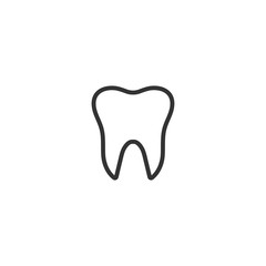 Tooth line icon. Dentistry symbol. Vector illustration. 