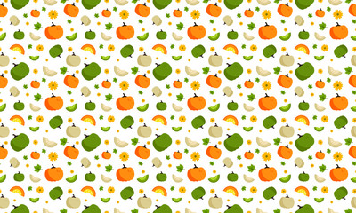 Various Fruits Minimalist Seamless Pattern Fruit Background, Wrapping Paper, Printable Textile, Colorful Wallpaper