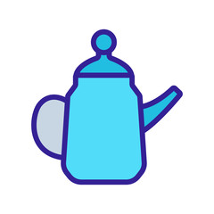 porcelain dishes for hot liquids icon vector. porcelain dishes for hot liquids sign. color symbol illustration