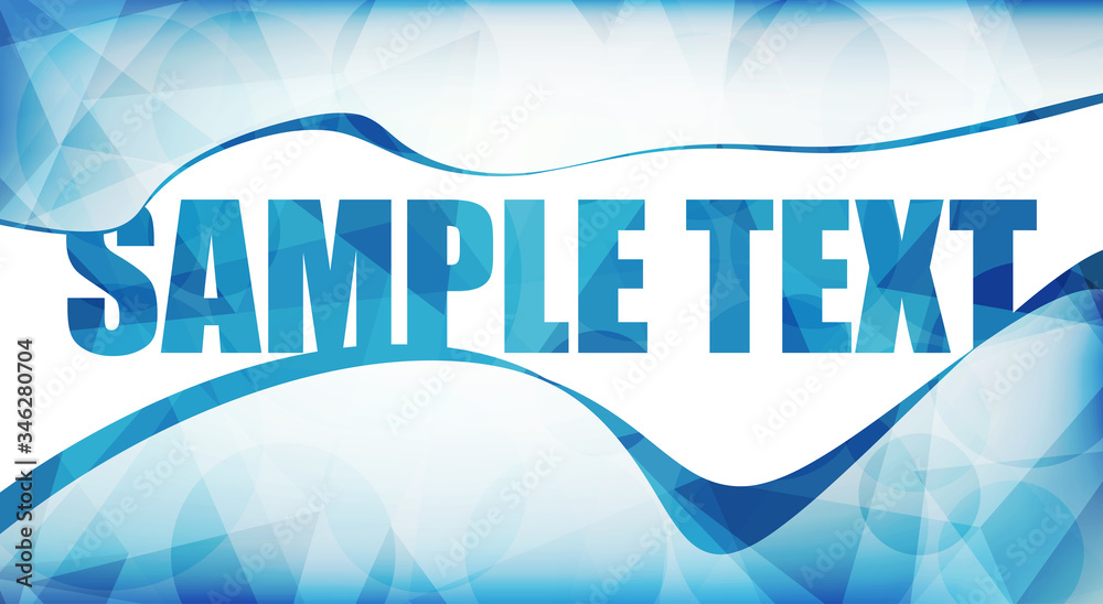 Poster Blue template with copy space and background textured triangles and circles