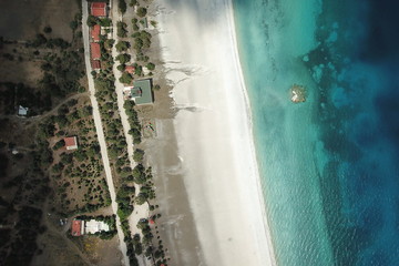 Lake Salda in Turkey, which is called the local Maldives. Taken from a quadrocopter.