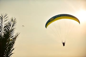 Paragloding in Turkey coast. Fethie.