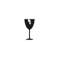 Fragile logo icon vector concept