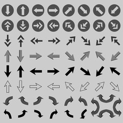 Arrows vector collection with elegant style and black color