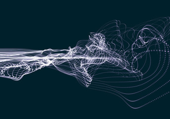 Technology modern dynamic plasma energy futuristic virtual technology background,  digitally generated image. 3D illustration