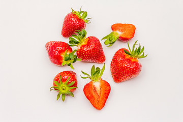 Sweet fresh strawberry isolated on white background