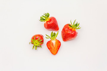 Sweet fresh strawberry isolated on white background