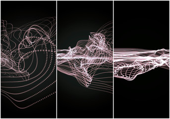 Technology modern dynamic plasma energy futuristic virtual technology background,  digitally generated image. 3D illustration