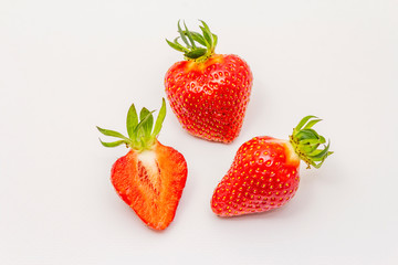 Sweet fresh strawberry isolated on white background