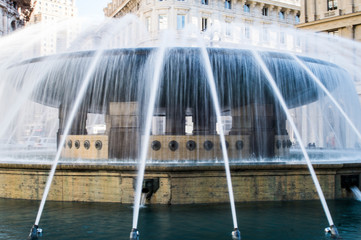 fountain in the city, Genoa, Italy