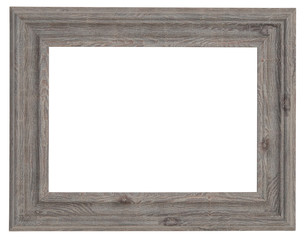 Brown frame. Isolated object on a white background.