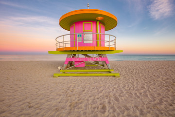Lifeguard booth in Miami Beach