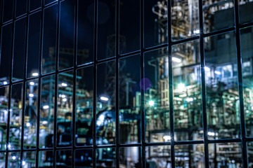 Obraz premium 川崎・京浜工業地帯の工場夜景