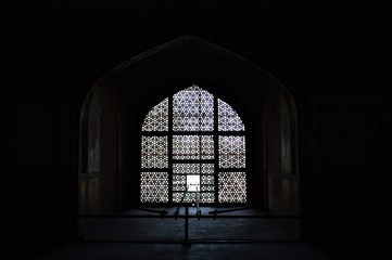 historical window jali (screen), window arch, silhouette