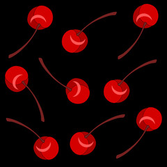 seamless pattern with cherries