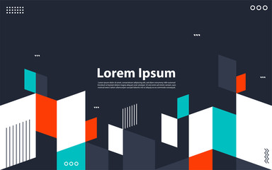 Abstract colorful geometric isometric background,