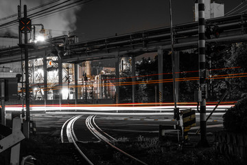 Obraz premium 川崎・京浜工業地帯の工場夜景