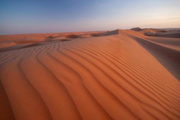 Fototapeta na wymiar Sharqiya desert sand dunes , Oman