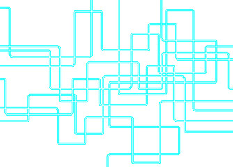 Abstract vector pattern of thin blue lines on a white background. Modern vector background