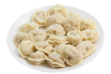 fresh hot appetizing dumplings on  plate