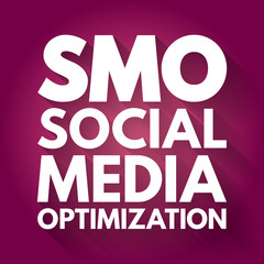 SMO - Social Media Optimization acronym, internet concept background