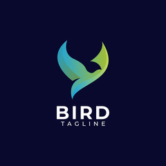 Fototapeta premium Abstract colourful bird logo design template vector