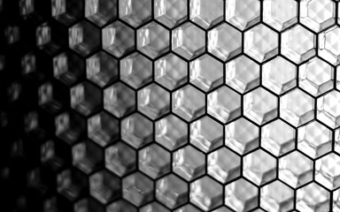 Black and white Hexagonal pattern