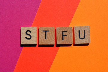 STFU, acronym used as internet slang or text speak,  an impolite way to say shut up