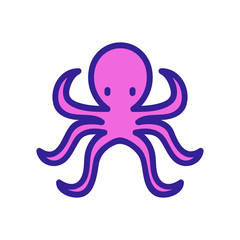 ocean octopus tentacles icon vector. ocean octopus tentacles sign. color symbol illustration
