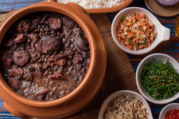 
Feijoada. Typical Brazilian food with black beans, pork meat and sausage