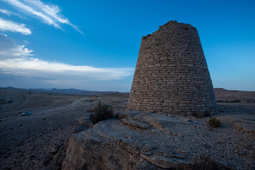 Beehive ancient tombs  in Hajar mountains, Oman 