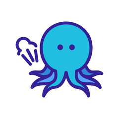 angry big squid icon vector. angry big squid sign. color symbol illustration