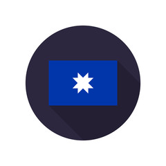 mapuche banner with star icon, vector illustration