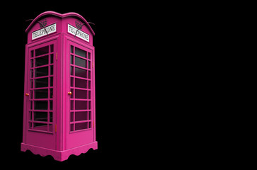 Obraz premium red english telephone box 3D render