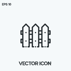 Fence vector icon illustration. Ui/Ux. Premium quality.