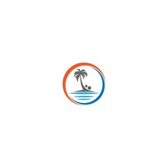 Palm beach, vitamin logo concept