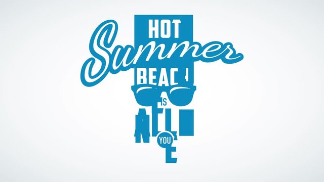 hot summer shore is all yourself need written with every word put in a pole using several classic typography and sunglasses graphic in the central