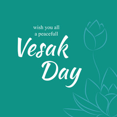 A Greeting Design About Happy Vesak Day or Buddha Purnima .