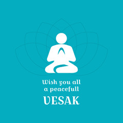 A Greeting Design About Happy Vesak Day or Buddha Purnima .