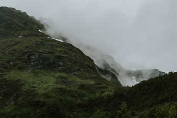 morning fog in mountains