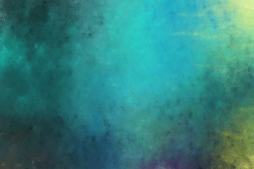 Fototapeta na wymiar beautiful teal blue, medium aqua marine and medium turquoise colored vintage abstract painted background with space for text or image. can be used as poster or background