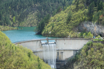 Water barrier dam in Montenegro