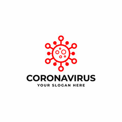 Leaner style modern professional covid-19 corona virus logo design vector template. Covid 19 icon design for business or corporate identity.