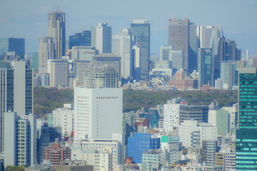 恵比寿ガーデンプレイス展望台から見える東京の街並み