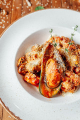 seafood with mussels